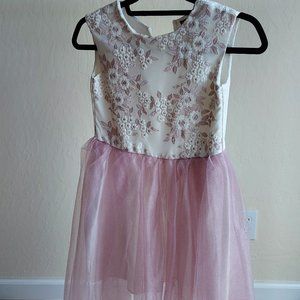 Girls Glitter Floral Dress